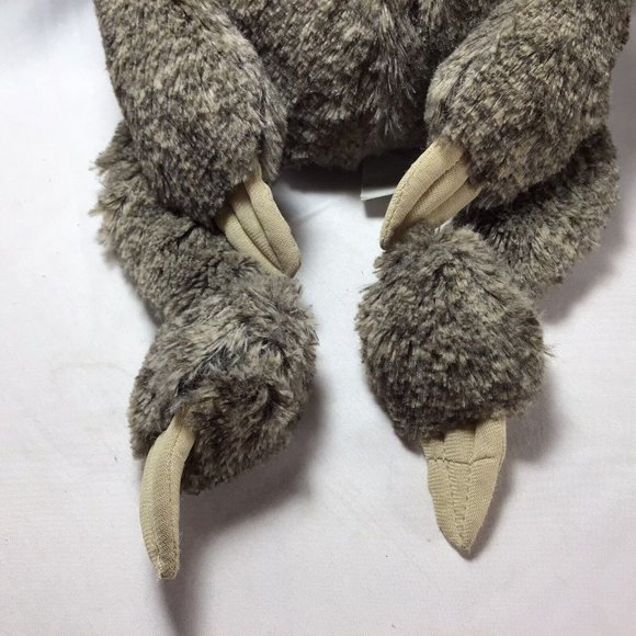 Sloth Plush Three Toed Clawed 18” Stuffed Animal Toy Realistic Brown Tan Hug Fun - Picture 3 of 9